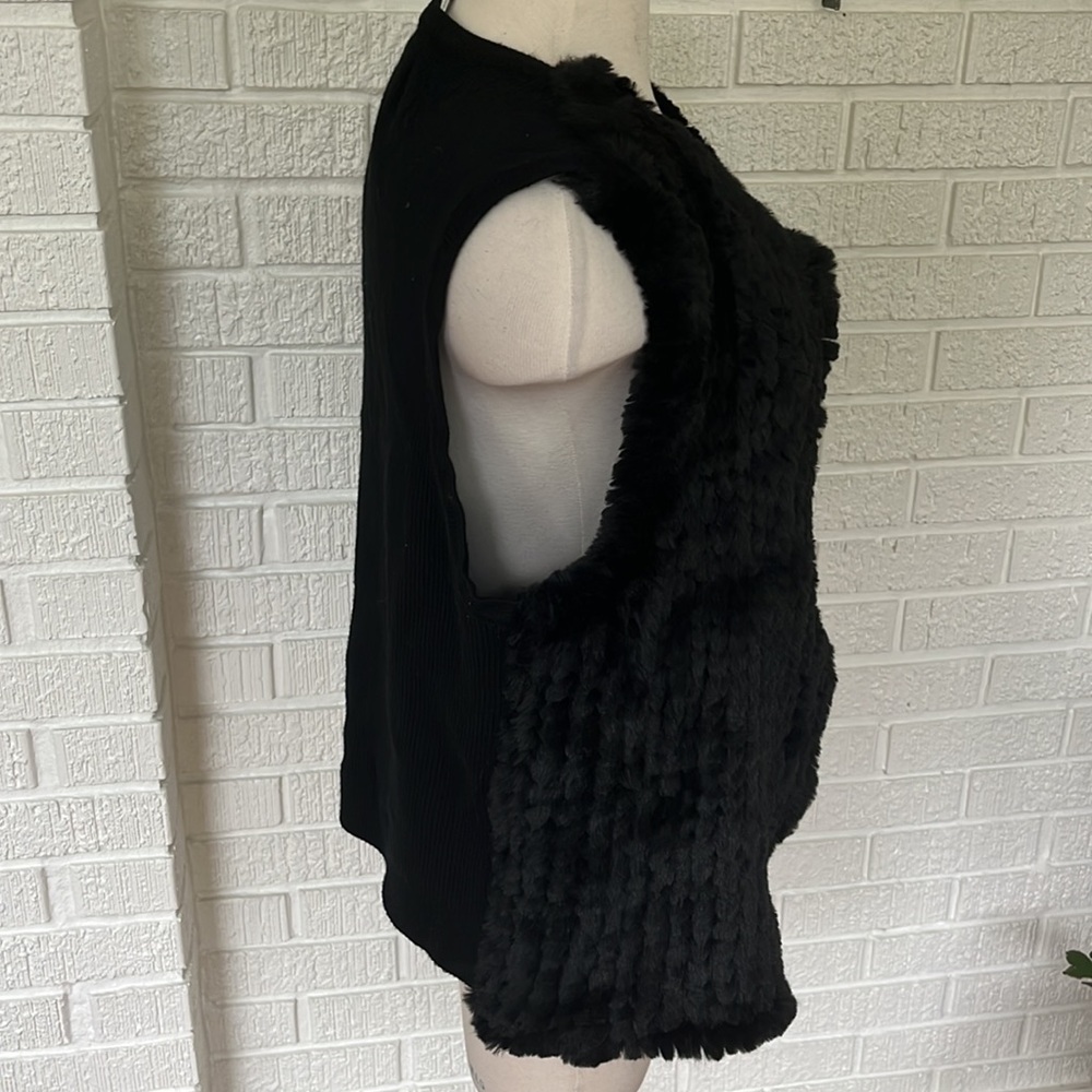 Nanette Lepore Black Faux Fur Vest - Picture 4 of 7